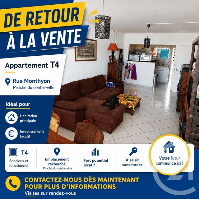 Appartement F4 à vendre ST DENIS