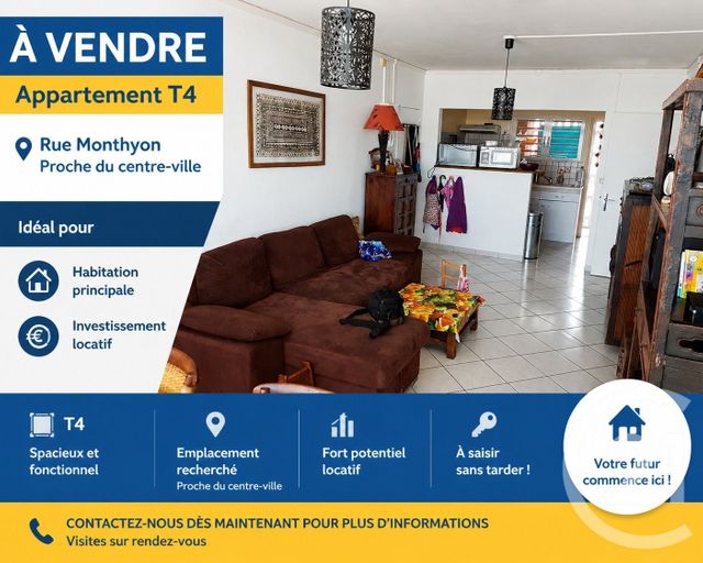 Appartement F4 à vendre ST DENIS